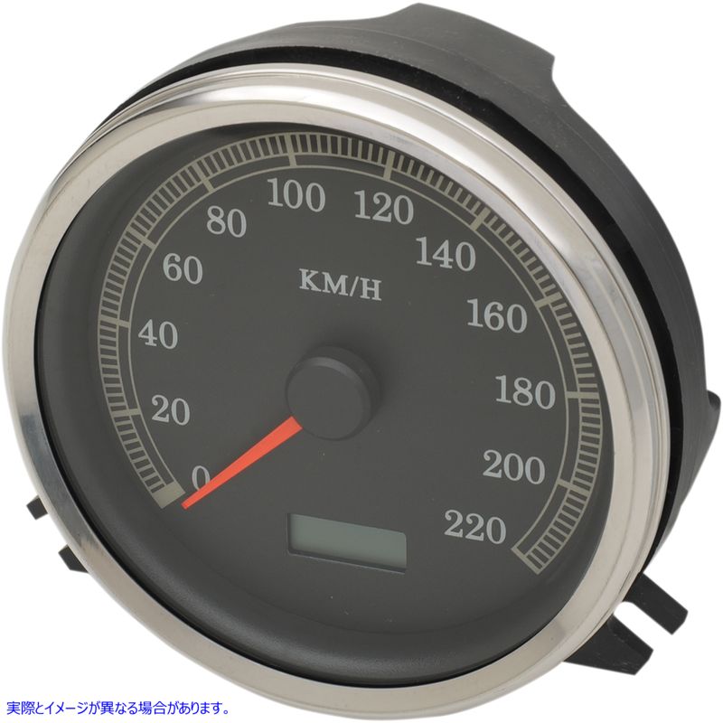 取寄せ 電子式 KM/H スピードメーター - ブラックフェイス ドラッグスペシャリティーズ Electronic KM/H Speedometer - Black Face 2210-0344 22100344