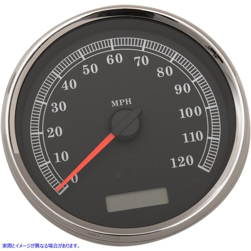 取寄せ 5プログラム可能な電子速度計 ドラッグスペシャリティーズ Electronic Speedometer - Black - 120 MPH 2210-0462 22100462