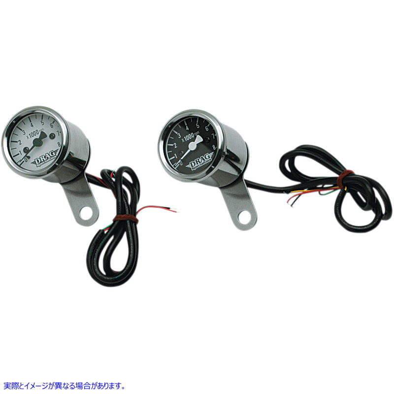取寄せ 電子式ミニタコメーター - スチールハウジング - LED照明付きブラックフェイス - 1-7/8インチ ドラッグスペシャリティーズ Electronic Mini Tachometer - Steel Housing - LED Illuminated Black Face - 1-7/ 2211-0055 22110055