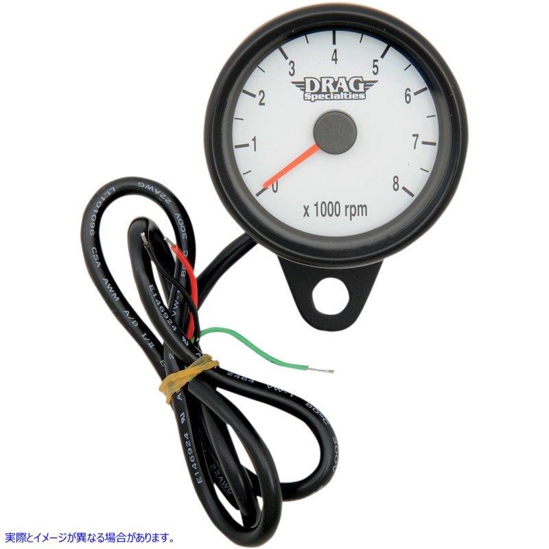 取寄せ ミニ電子タコメーター - ホワイト - バックライト付きLEDブラックフェイス - 2.4インチ ドラッグスペシャリティーズ Mini Electronic Tachometer - White - Backlit LED Black Face - 2.4 2211-0126 22110126