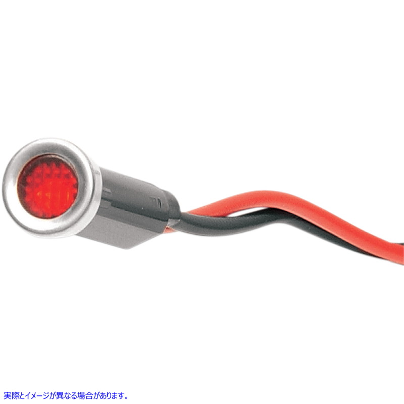 取寄せ スナップインインジケータライト ドラッグスペシャリティーズ Snap-In Indicator Light - Red - Stainless Steel Bezel 2212-0111 22120111