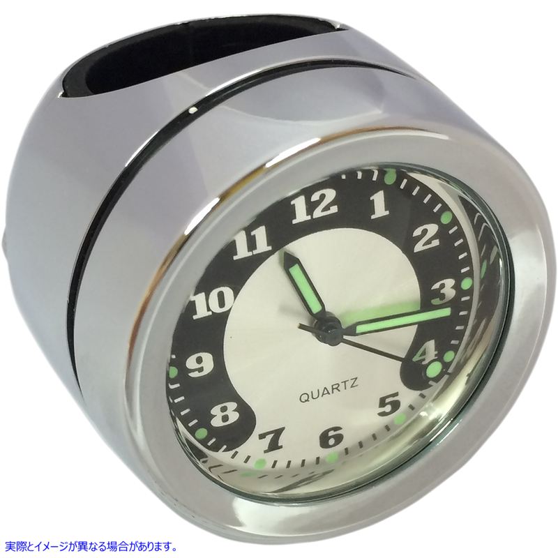 取寄せ ハンドルバーマウントクロック - クローム - 1インチバー用 ドラッグスペシャリティーズ Handlebar Mount Clock - Chrome - For 1 Bar 2212-0725 22120725