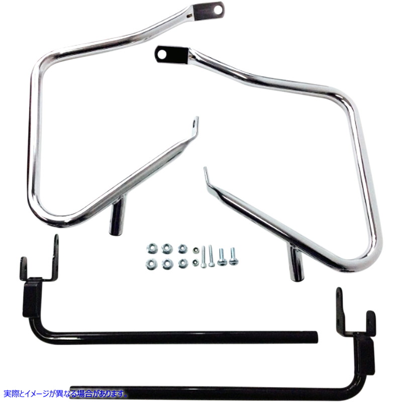 取寄せ サドルバッグサポートキット - クローム - FLT 14-23 ドラッグスペシャリティーズ Saddlebag Support Kit - Chrome - FLT '14-'23 3501-1241 35011241