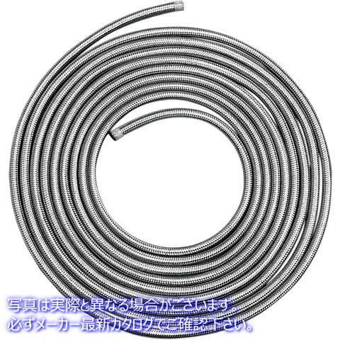 取寄せ ステンレス鋼の編組ホース ドラッグスペシャリティーズ Braided Oil/Fuel Hose - Stainless Steel - 1/4 x 3' DS-096605 DS096605