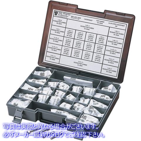 取寄せ ファインスレッドボルトの品揃え ドラッグスペシャリティーズ Bolts - Socket-Head/Assortment - Knurled/Smooth - Fine Thread - Kit DS-190558 DS190558