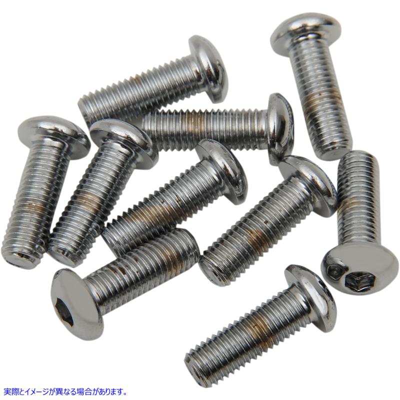 取寄せ 交換ボタンヘッドボルト ドラッグスペシャリティーズ Bolts - Button Head/Replacement - 1/4-28 x 3/4 - 10 Pack DS-190834 DS190834