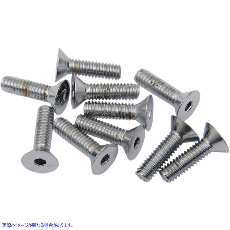 取寄せ カウンターサンクソケットヘッドボルト ドラッグスペシャリティーズ Bolts - Flat-Head - Chrome - 8-32 x 5/8 DS192350 DS192350