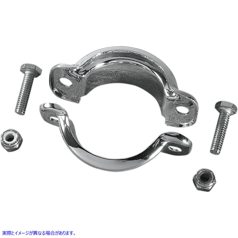 取寄せ ドレッサー用のマフラークランプ ドラッグスペシャリティーズ Muffler Clamps - Chrome DS-203018 DS203018