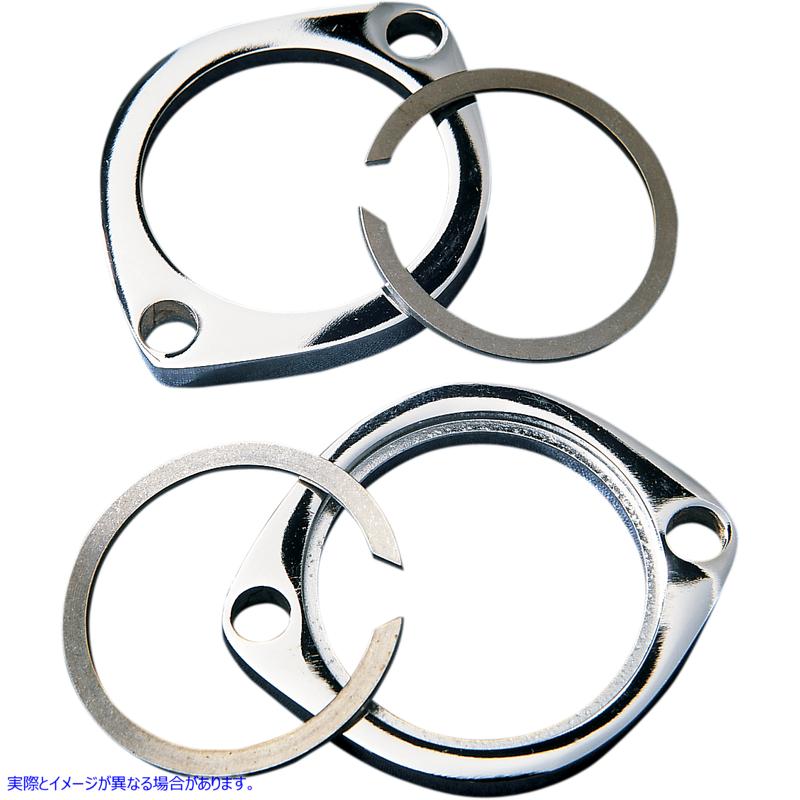 取寄せ 標準のエキゾーストフランジキット ドラッグスペシャリティーズ Exhaust Flange Kit - Chrome DS-203097 DS203097