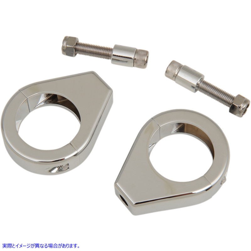 取寄せ 信号フォーククランプをターンします ドラッグスペシャリティーズ Turn Signal - Clamp - 39mm - Chrome DS-222191 DS222191