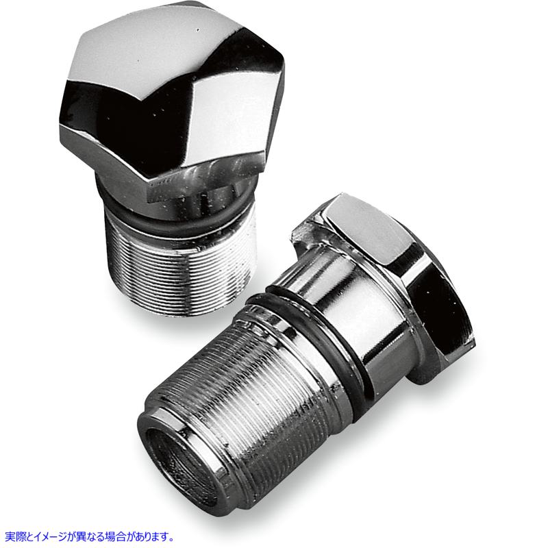 取寄せ クロムフォークチューブプラグとキャップ ドラッグスペシャリティーズ Fork Tube Cap - Chrome DS-222785 DS222785