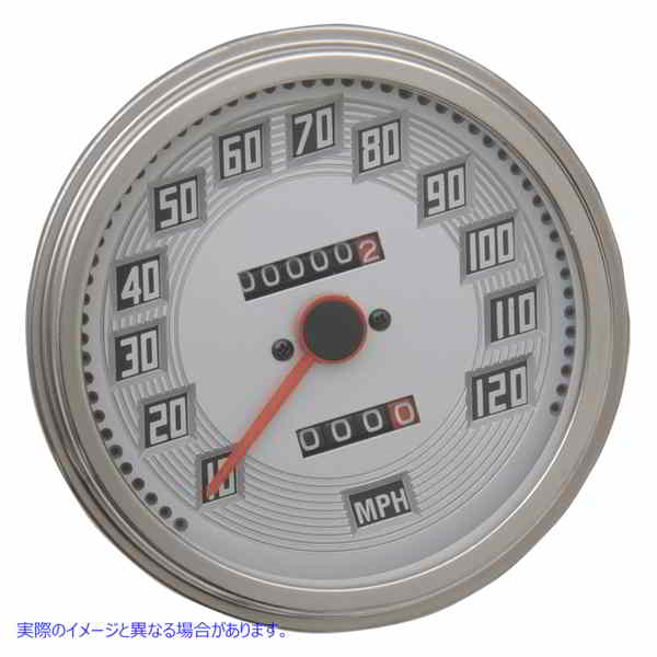 取寄せ 5インチ MPH FLスタイル 2:1 スピードメーター（タコメーター付き） - ビレットルック ホワイトフェイス ドラッグスペシャリティーズ 5 MPH FL-Style 2:1 Speedometer with Tach - Billet Look White Face DS-243893 DS243893