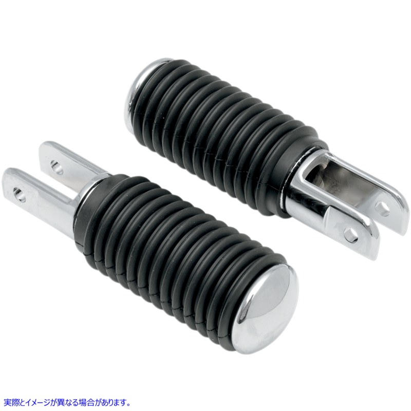 取寄せ ゴムスリーブ付きのクロムフットペグ - ペア ドラッグスペシャリティーズ 5/8 Mount Pegs - Rubber - Chrome End DS-253405 DS253405