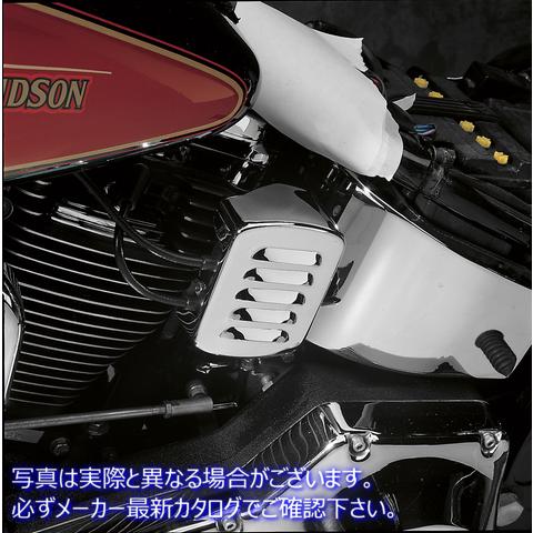 取寄せ ルーバーコイルカバー ドラッグスペシャリティーズ Louvered Coil Cover - Chrome - Harley Davidson DS-376610 DS376610