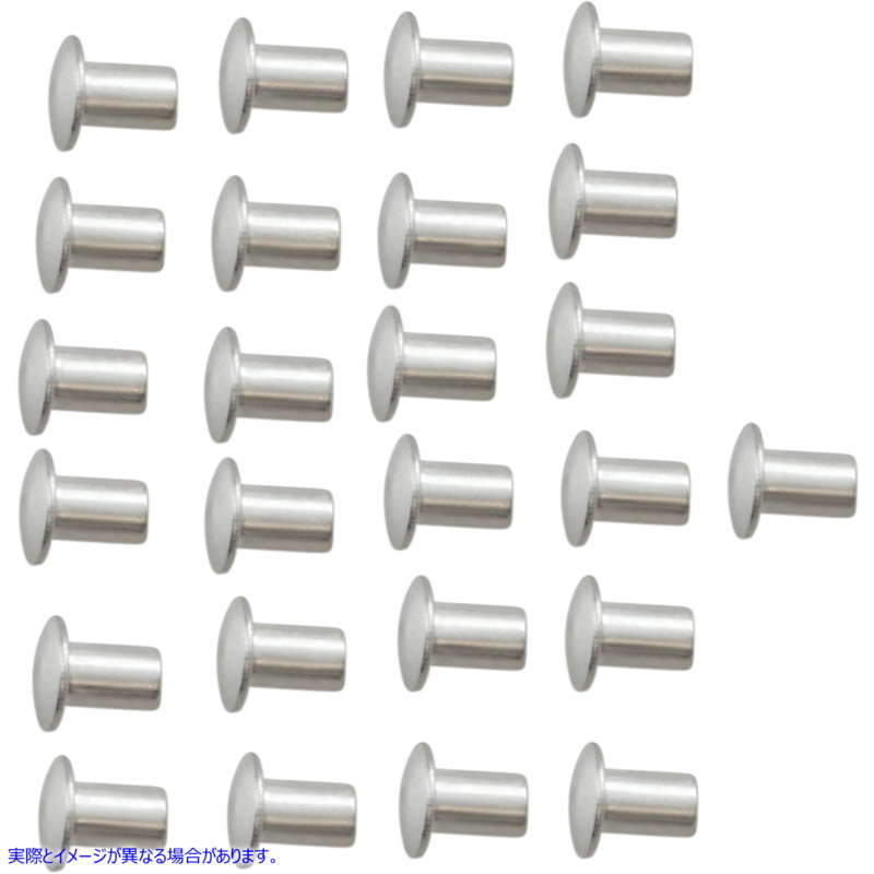 取寄せ フロントフェンダーリベット ドラッグスペシャリティーズ Heavy-Duty Front Fender Rivet - Stainless Steel - 1/4 x 5/15 - 25-Pack DS-380034 DS380034