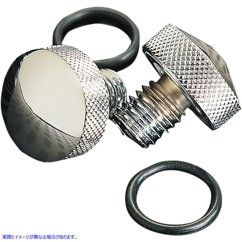 取寄せ Softailシート用のChrome Knurledボルトキット ドラッグスペシャリティーズ Knurled Seat Bolt - Chrome - FLST '84-'07 DS-490046 DS490046