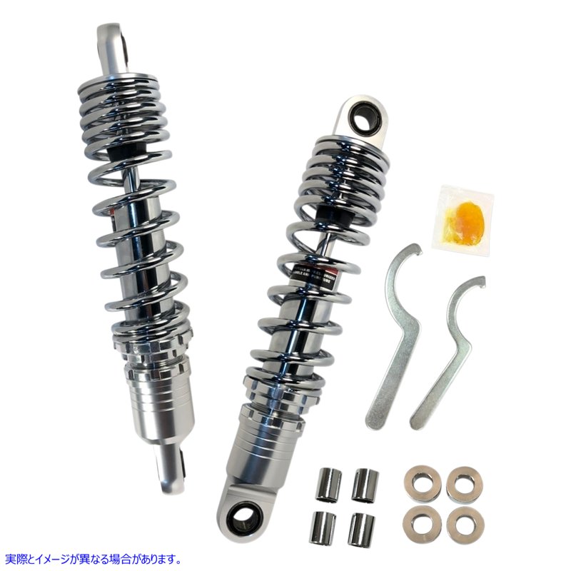 取寄せ プレミアムライドハイイトアジャスタブルショック - 12.50」 ドラッグ ショック Premium Ride-Height Adjustable Shocks - Chrome - Standard - 12.5 1310-1829 13101829