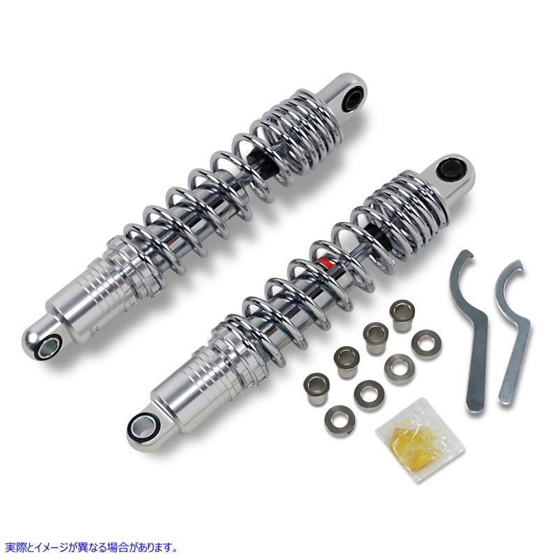 取寄せ プレミアムライドハイイトアジャスタブルショック - 13.50」 ドラッグ ショック Premium Ride-Height Adjustable Shocks - Chrome - Standard - 13.5 1310-1831 13101831