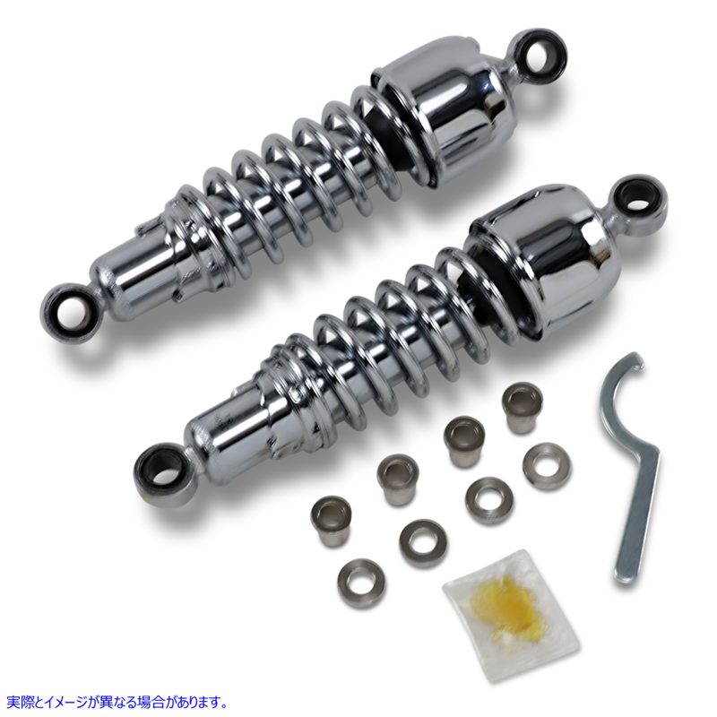 取寄せ 交換用ショックアブソーバー - クローム - 11.5インチ ドラッグ ショック Replacement Shock Absorbers - Chrome - 11.5 1310-1833 13101833