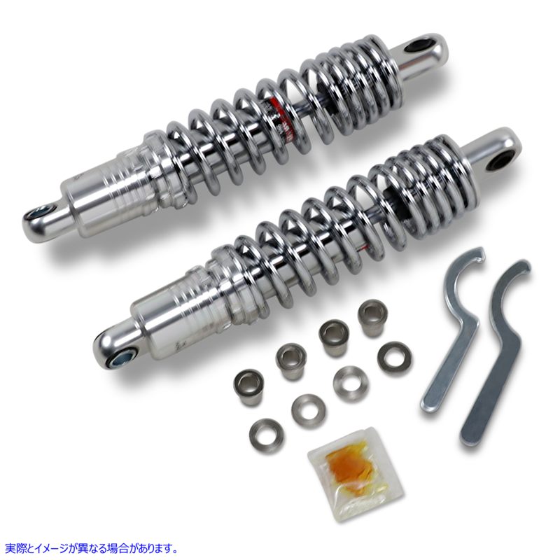 取寄せ プレミアムライドハイイトアジャスタブルショック - 12.50」 ドラッグ ショック Premium Ride-Height Adjustable Shocks - Chrome - Heavy Duty - 12.5 1310-1839 13101839