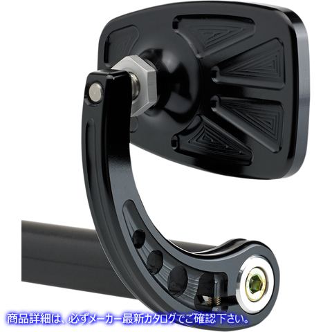 取寄せ ミラー - カフェ - サイドビュー - 長方形 - 黒 - 曲線 ジョーカーマシーン Mirror - Cafe - Side View - Rectangle - Black - Curved 09-314-CB 06400621