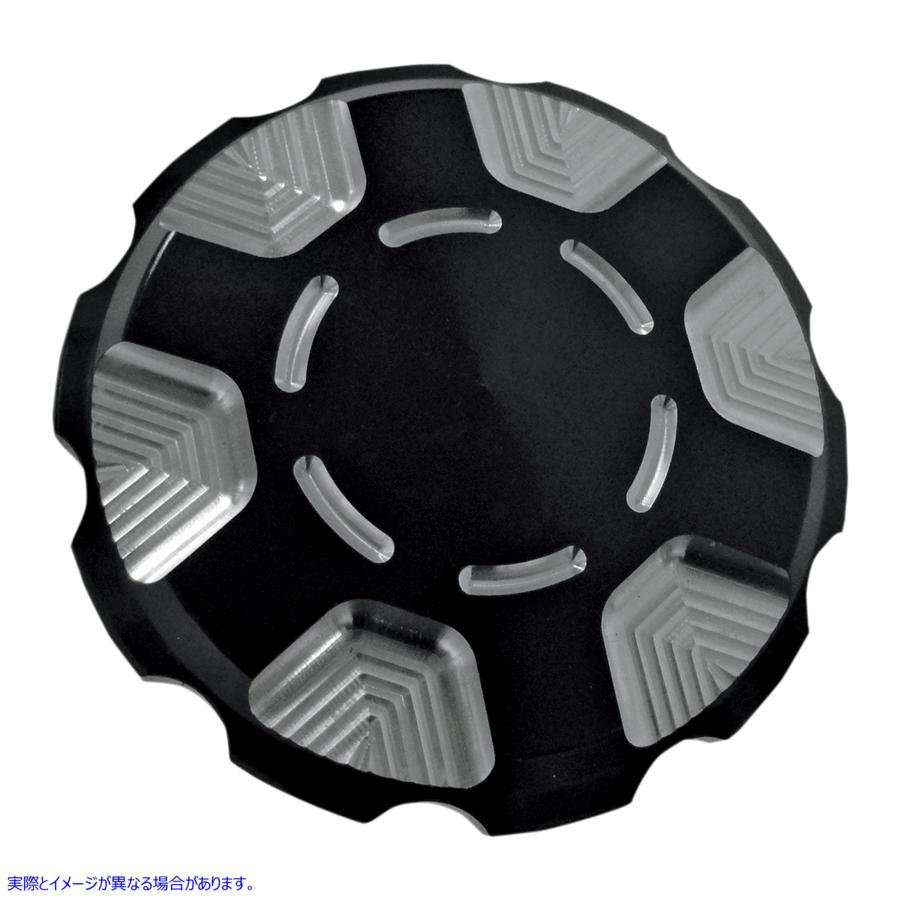 取寄せ ガスキャップ - テクノ - ブラック - ハーレーダビッドソン ジョーカーマシーン Gas Cap - Techno - Black - Harley-Davidson 10-443B 07030354