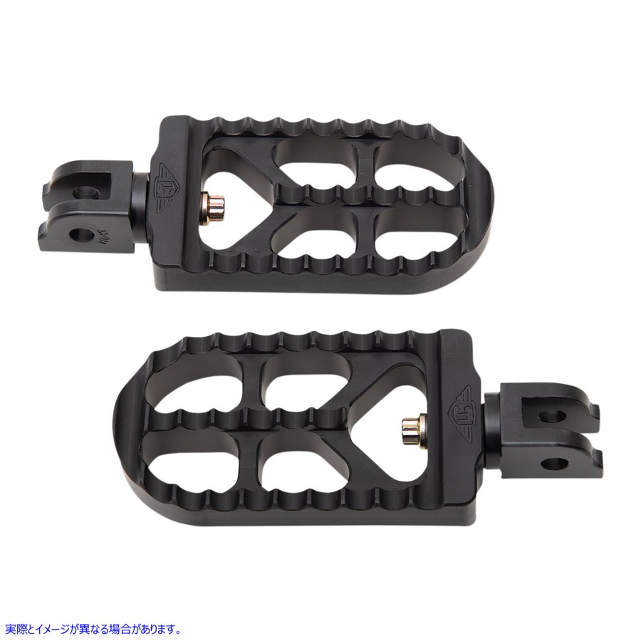 取寄せ 鋸歯状フットペグ - ブラック - ロング ジョーカーマシーン Serrated Footpegs - Black - Long 08-56-6B 16201900