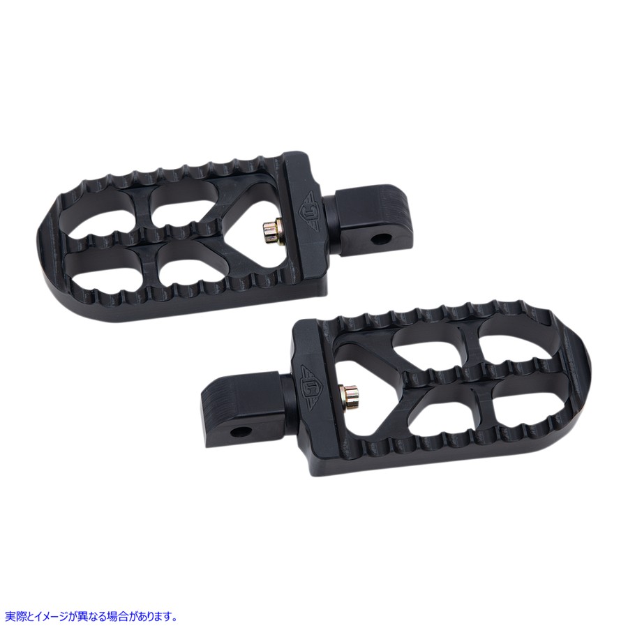 取寄せ 鋸歯状フットペグ - ブラック - ロング ジョーカーマシーン Serrated Footpegs - Black - Long 08-56-7B 16201902