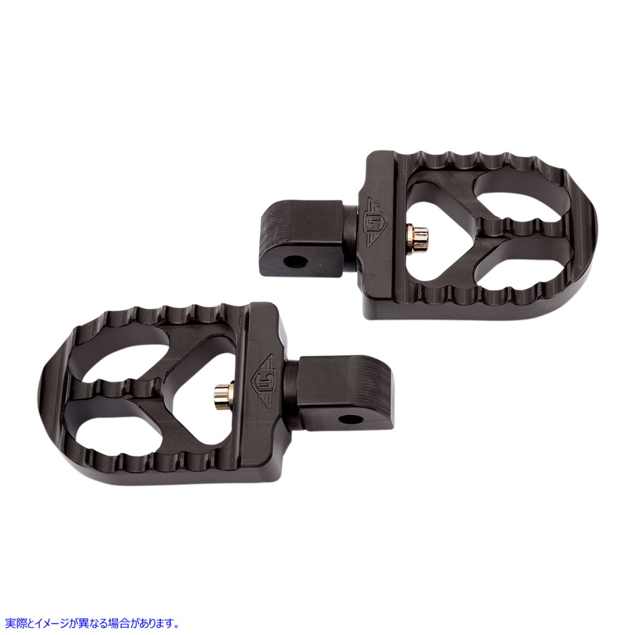 取寄せ 鋸歯状フットペグ - ブラック - ショート ジョーカーマシーン Serrated Footpegs - Black - Short 08-57-7B 16201906