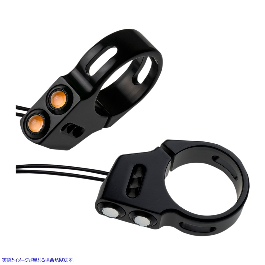 取寄せ ラットアイ LED ウィンカー - 49 mm - ブラック ジョーカーマシーン Rat Eye LED Turn Signals - 49 mm - Black 05-200-3B 20201303