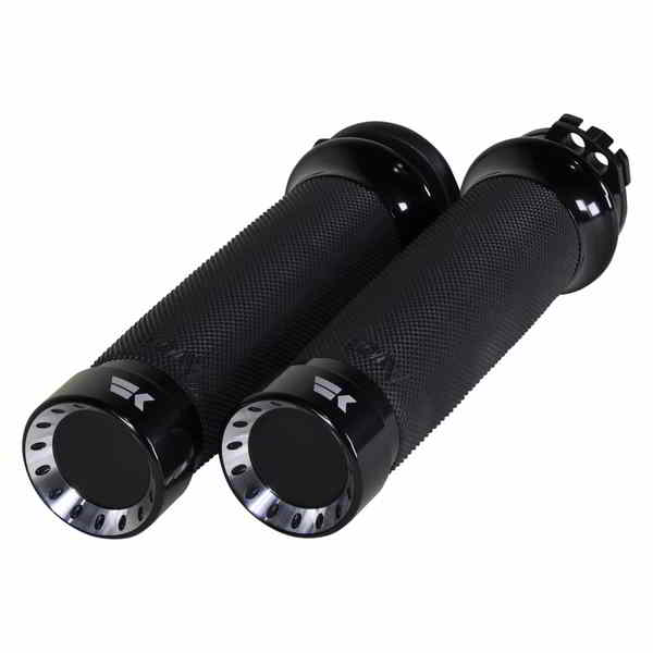 取寄せ グリップ - タービン - カスタムコンター - ケーブル - ブラック クロームワークス Grips - Turbine - Custom Contour - Cable - Black 500220 06302841