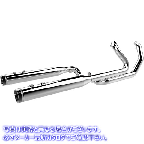 取寄せ 2：2ツーリングエキゾーストシステム クロームワークス 2-into-2 Dominator Exhaust System - Chrome - '09-'16 FL - With 4-1/2 Muffler 200630 18001959