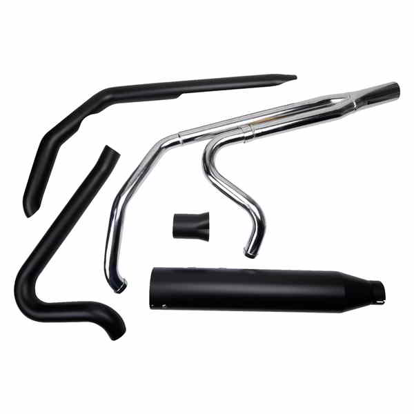 取寄せ 2：1エキゾーストシステム クロームワークス 2-into-1 Outlaw Exhaust System - Black 200785 18002513