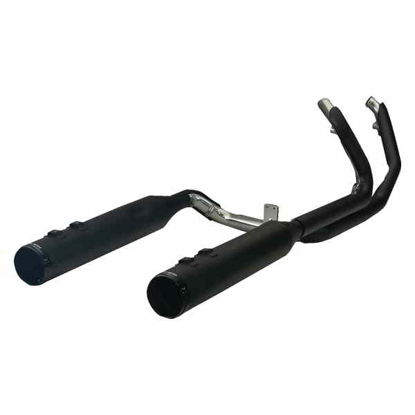 【並行輸入品】 クロームワークス 2-into-2 ドミネーター排気システム（4-1/2インチマフラー付き） - ブラック、レースチップ付き - M8 200130 18002714