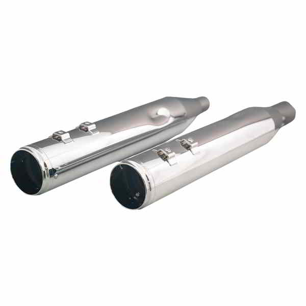 【並行輸入品】 クロームワークス 4-1/2インチ HP-PlusR スリップオンマフラー（レースチップ付き） - クローム - ツインカム 202915 18011828