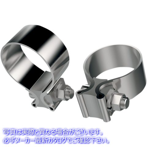 取寄せ ステンレス鋼マフラークランプ クロームワークス Exhaust Clamp - Stainless Steel - 1-3/4 203030 18600667