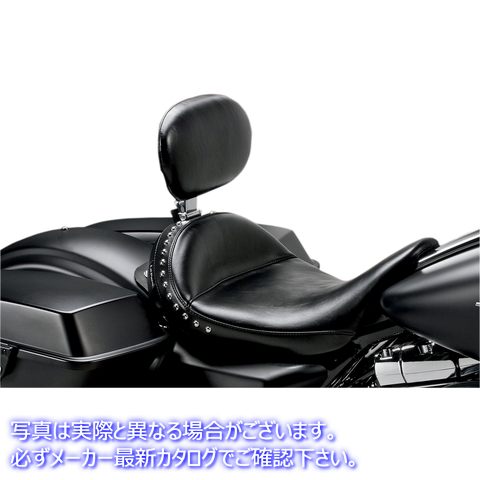 取寄せ ドライバーバックレストを備えたモントレーソロシート ラペラ Monterey Solo Seat - With Driver Backrest - Smooth - Black - FL '08-'23 LK-697BR 08010708