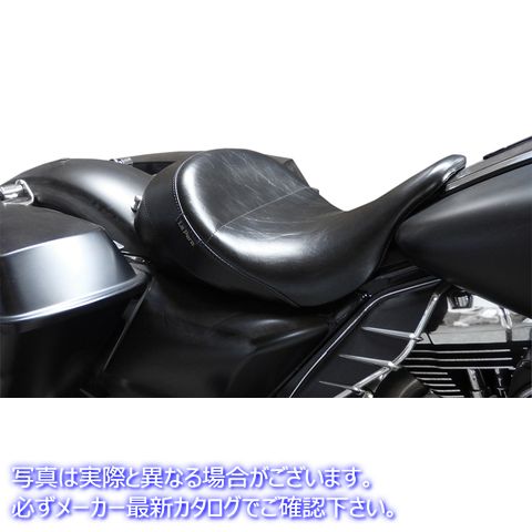 取寄せ フロントソロシートのアビエーター ラペラ Aviator Up Front Solo Seat - Smooth - Black - FL '08-'22 LKU-017 08011015