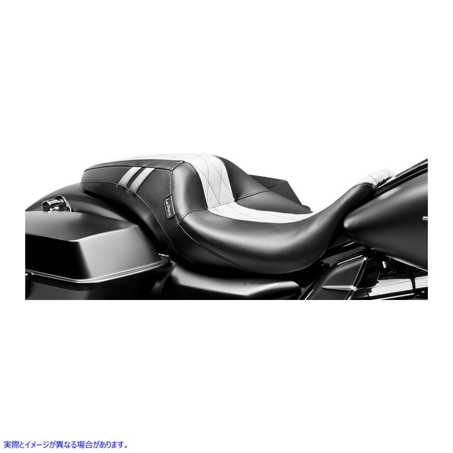 取寄せ バックレスト付きのOutcast GT 2アップシート ラペラ Outcast GT Seat - Full-Length - w/o Backrest - Black Double Diamond w/White Inlay - FL '08-'23 LK-987GT1 08011225