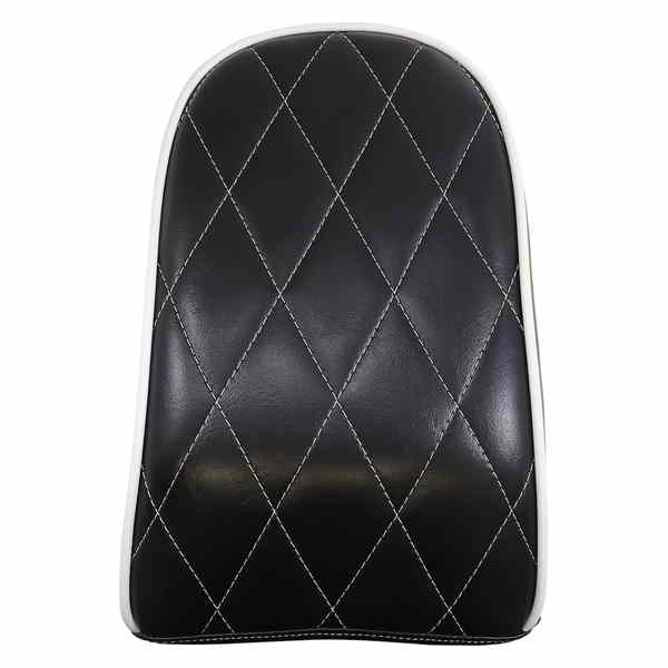 取寄せ ベアボーンズ ピリオンパッド - ダイヤモンド - ブラック/ホワイトステッチ - FL/FX 18-22 ラペラ Bare Bones Pillion Pad - Diamond - Black w/ White Stitch - FL/FX '18-'22 LYB-007PDMWTP 08021485
