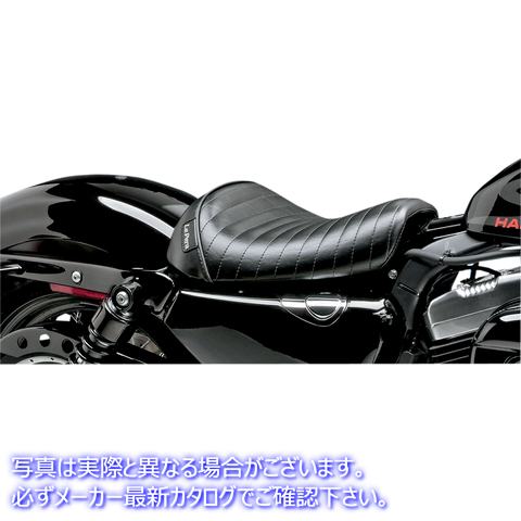 取寄せ ベアボーンソロシート ラペラ Bare Bones Solo Seat - Pleated - Black - XL '04-'22 LK-006PT 08040419