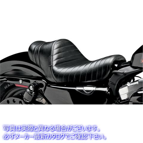 取寄せ カフェスタブソロシート ラペラ Stubs Spoiler Seat - Pleated - Black w/ Black Stripes - XL '04-'23 LK-416BLK 08040471