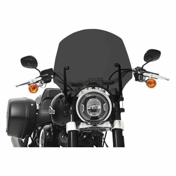 取寄せ エルパソ ウィンドシールド - 15インチ - 9インチ ヘッドライトカットアウト - ダークブラックスモーク メンフィスシェード El Paso Windshield - 15 - 9 Headlight Cutout - Dark Black Smoke MEP5265 23110077