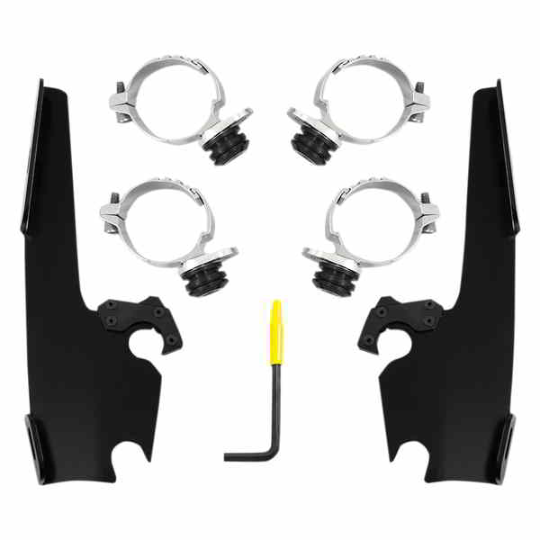 取寄せ ファット/スリムマウントキット - ブラック - FXDL メンフィスシェード Fats/Slim Mounting Kit - Black - FXDL MEB2013 23200177