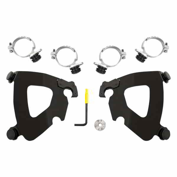 取寄せ ガントレットマウントキット - ブラック - FXDL 14-17 メンフィスシェード Gauntlet Mounting Kit - Black - FXDL '14-'17 MEB2014 23200180