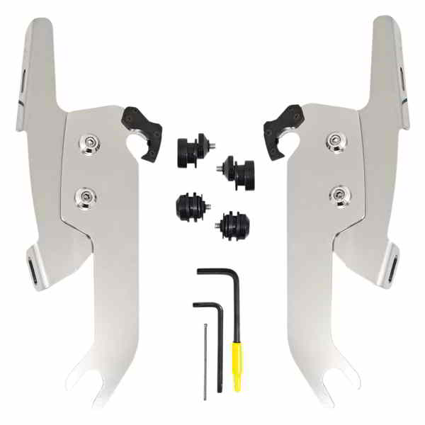 取寄せ Fats/Slim ウィンドシールド トリガーロック コンプリートマウントキット - ポリッシュ仕上げ - FLSL メンフィスシェード Fats/Slim Windshield Trigger Lock Complete Mount Kit - Polished - FLSL MEK2051 23200252