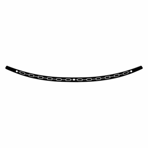 取寄せ ウインドシールドトリム - ブラック - チェーン - FLH 96-13 メンフィスシェード Windshield Trim - Black - Chain - FLH '96-'13 MEB0944 23500362