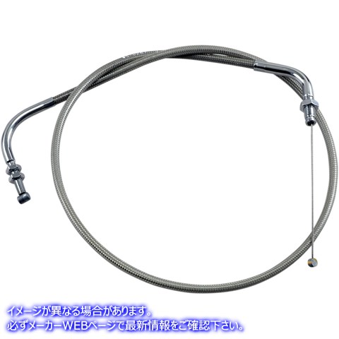 取寄せ アーマーコート編組ステンレス鋼ケーブル モーションプロ Throttle Cable - Push - Yamaha - Stainless Steel 65-0267 06500080