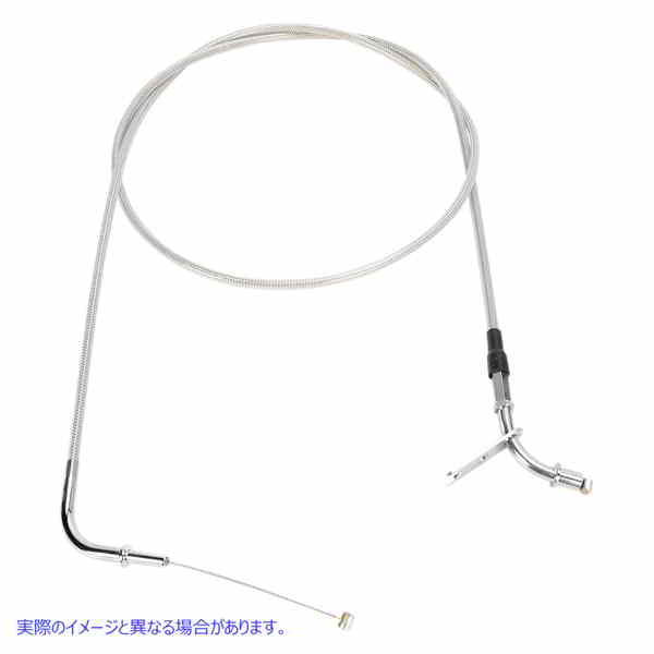 取寄せ アーマーコート編組ステンレス鋼ケーブル モーションプロ Throttle Cable - Pull - Kawasaki - Stainless Steel 63-0353 06501533