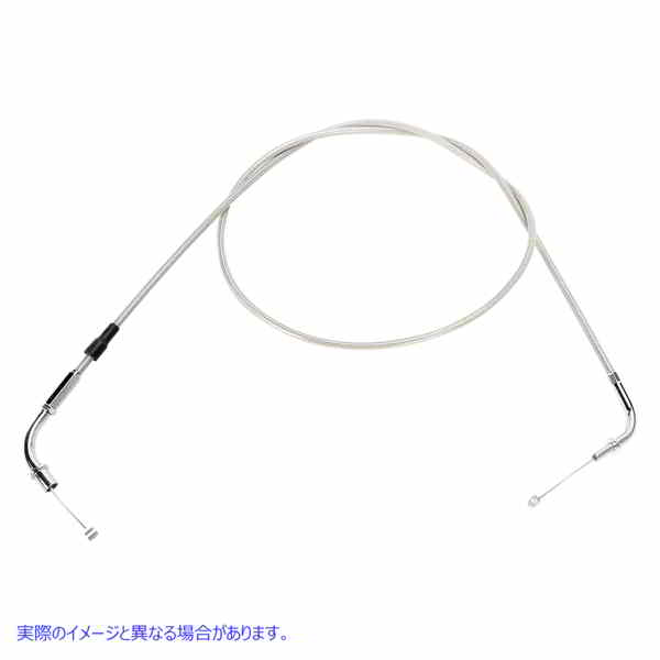 取寄せ アーマーコート編組ステンレス鋼ケーブル モーションプロ Throttle Cable - Push - Kawasaki - Stainless Steel 63-0354 06501534